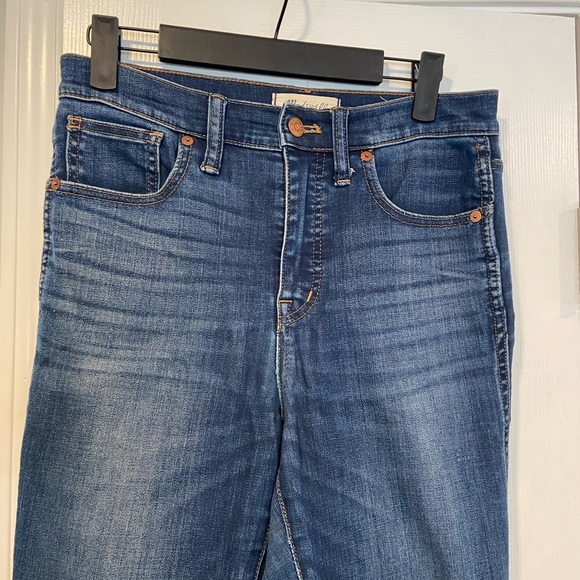 Madewell 10” High Rise Skinny Denim Jeans Medium Wash Five Pocket Size 27 T - Picture 2 of 14